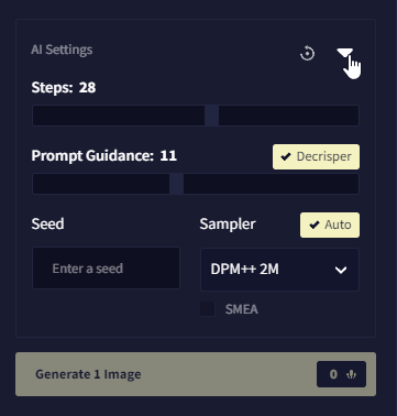 Collapsable Settings