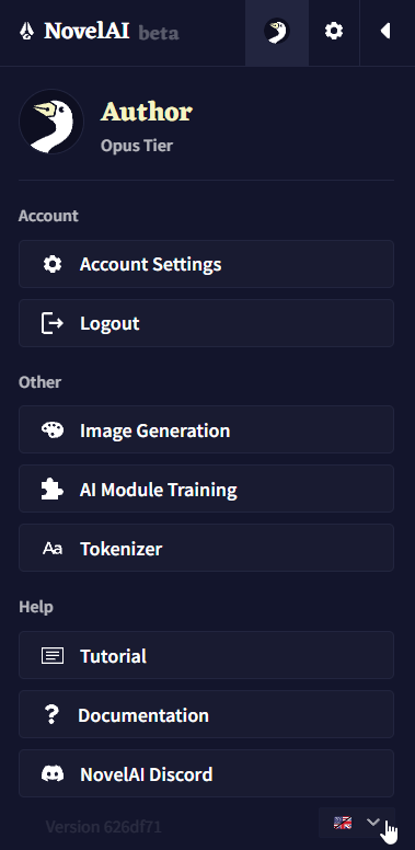 Changing NAI's language