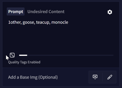 The Random Prompt button.