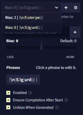 Sigurd and Euterpe chat bias